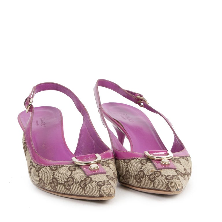 gucci monogram heels