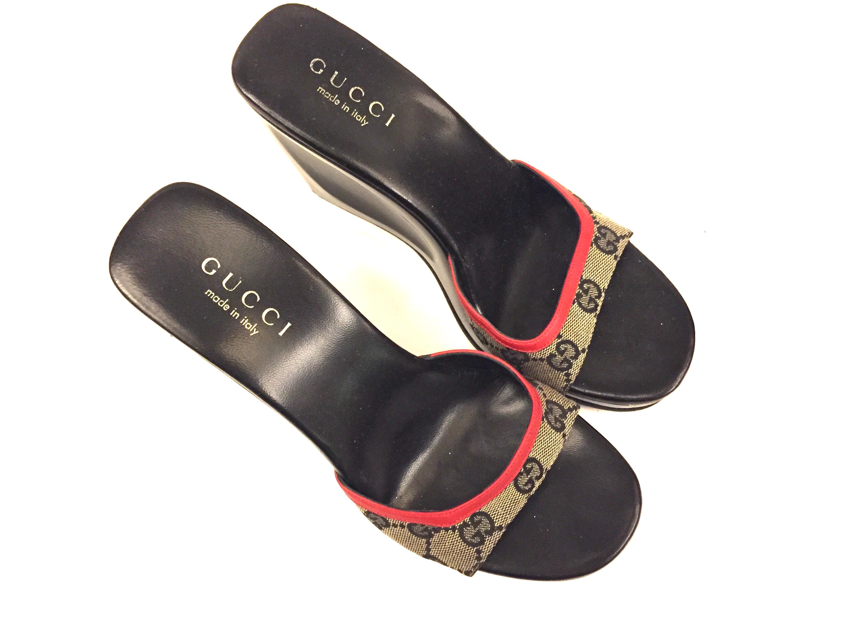 Black Gucci monogram platform shoes  For Sale
