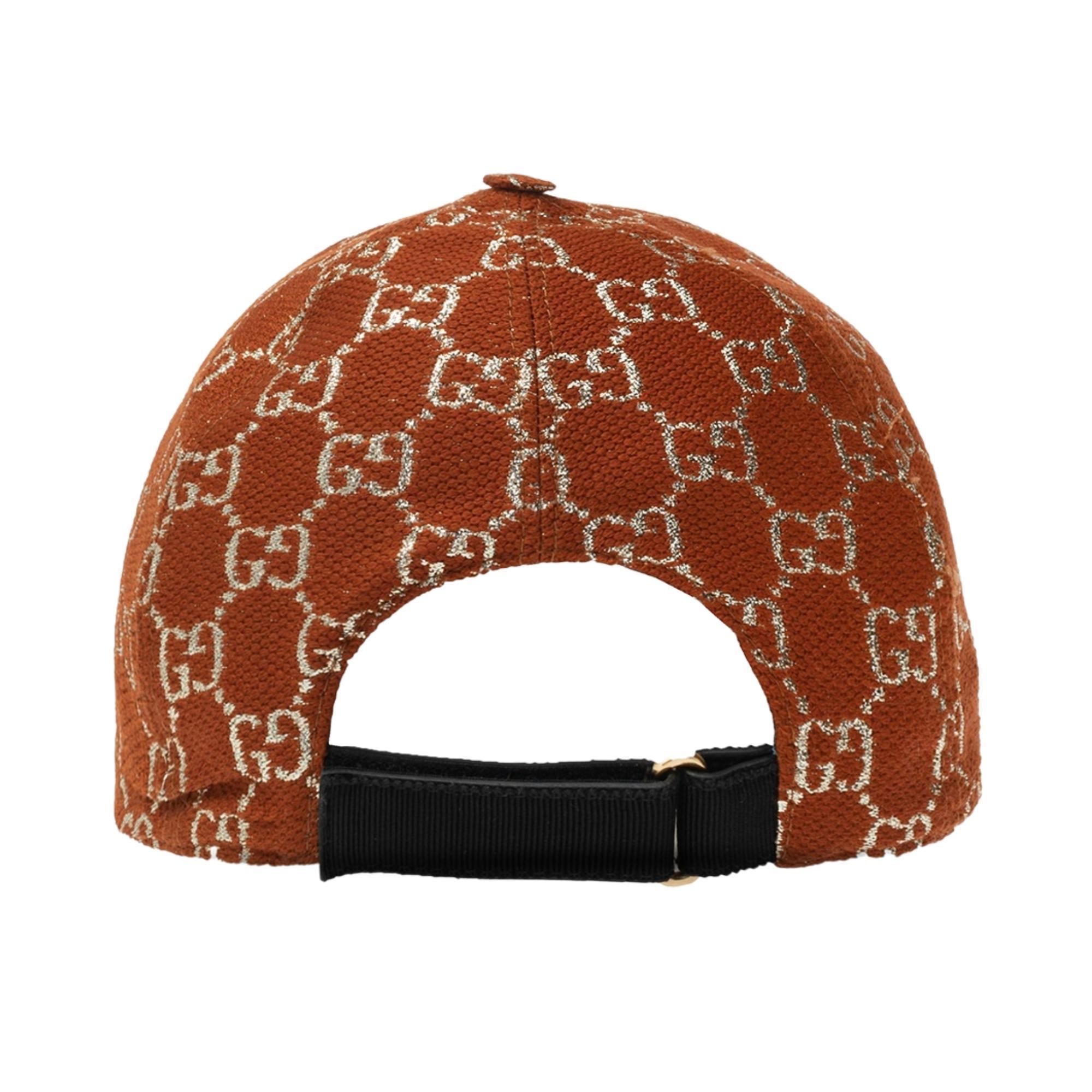 Gucci Monogram Printed GG Lamé Bucket Hat (631953) Extra Small For Sale at  1stDibs