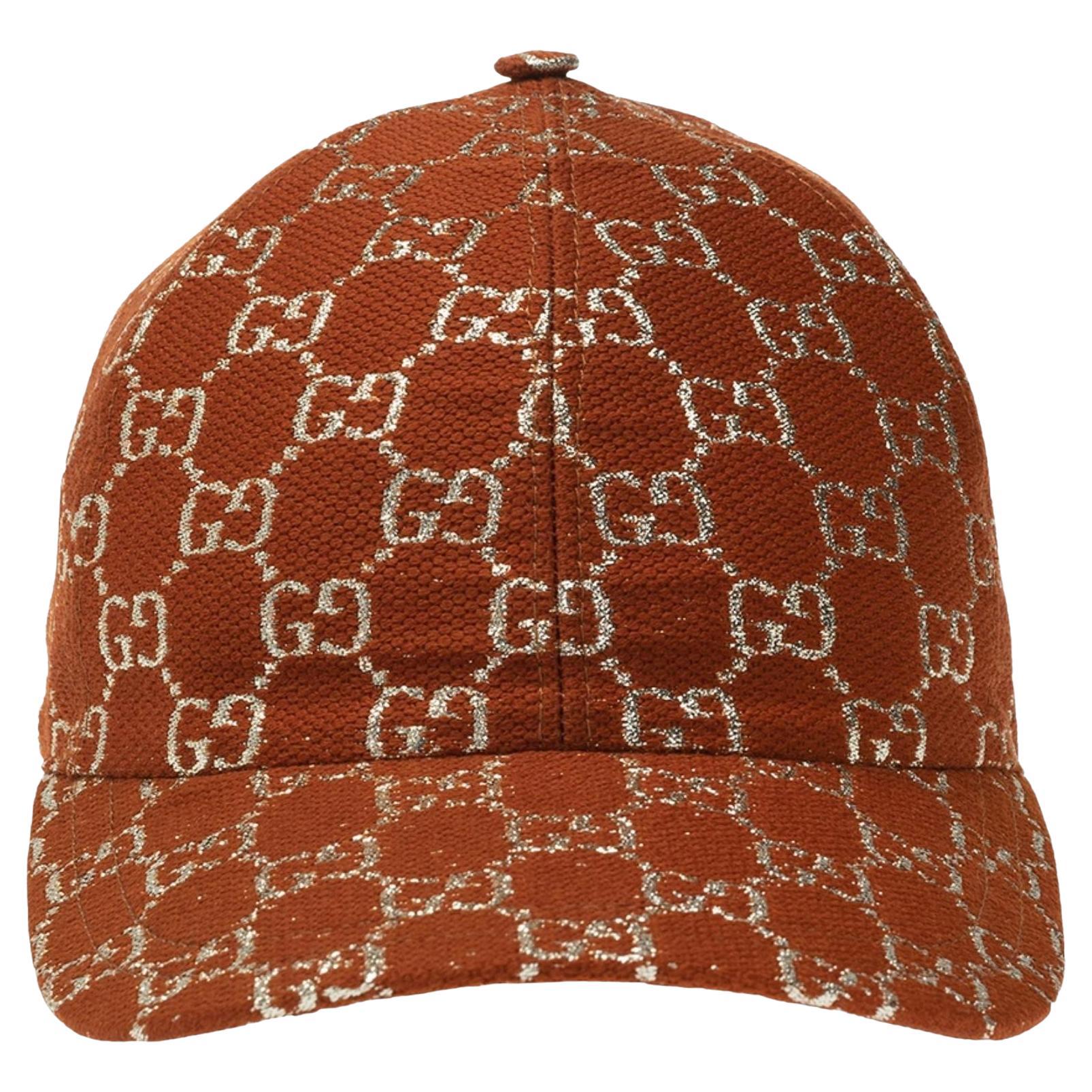 Gucci Monogram Printed GG Lamé Bucket Hat (631953) Extra Small