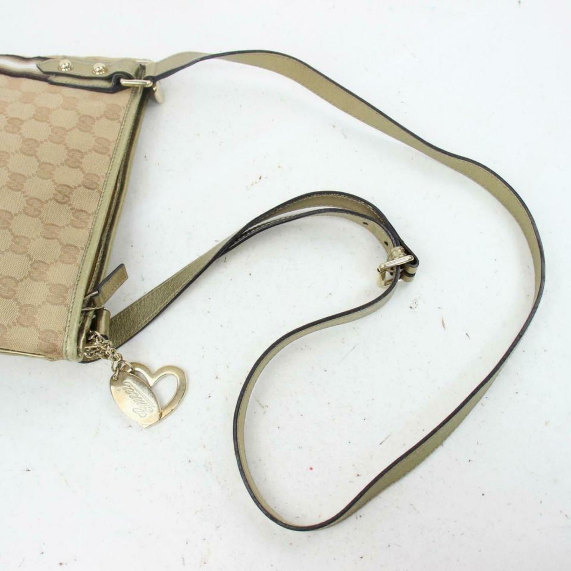 Gucci Monogram Sherry 870437 Beige Canvas Cross Body Bag For Sale 1