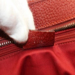 Gucci Monogram Shopper 869897 Red Canvas Tote