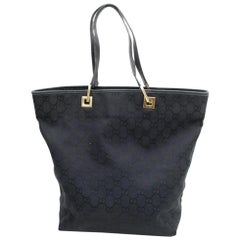 Gucci Monogram Signature 867674 Black Canvas Tote