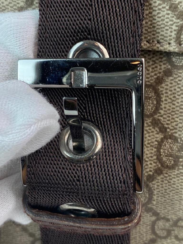 Gucci Monogram Signature Double Pocket Supreme Satchel 4GG910 For Sale 3