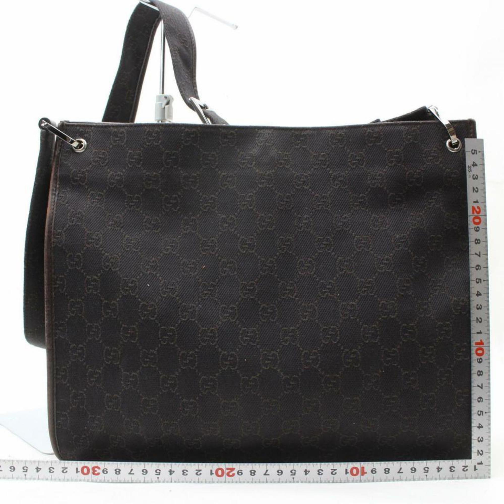 Gucci Monogram Signature Messenger 869979 Brown Canvas Shoulder Bag For Sale 1