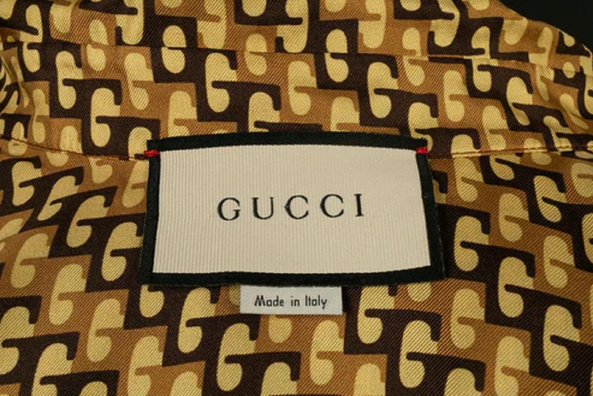 Gucci Monogram Silk Shirt For Sale 5