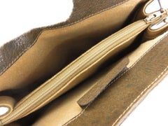 Gucci Monogram Supreme 233801 Brown Coated Canvas Cross Body Bag