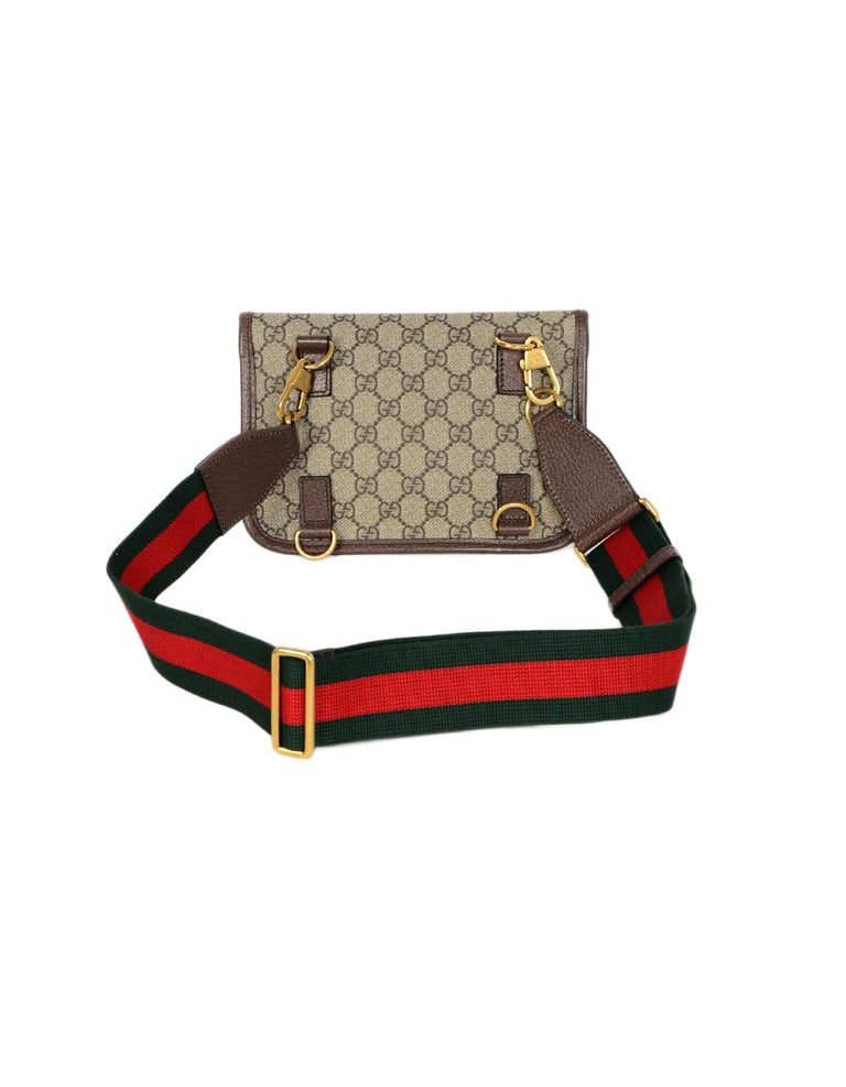 Gucci Monogram Supreme Canvas Totem Web Messenger/Belt Bag For Sale at 1stdibs