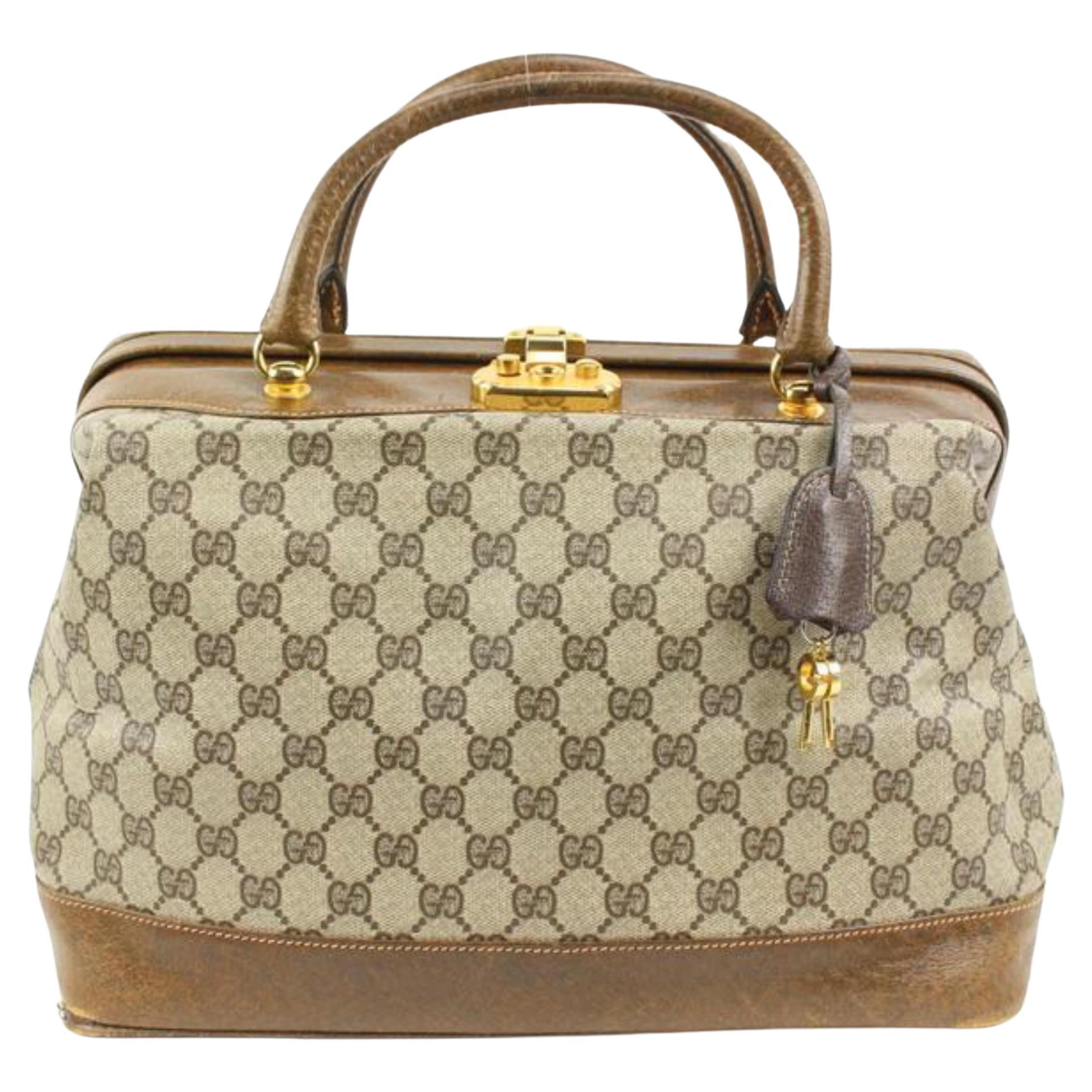 Gucci Vintage Handbag Shoulder Doctor Bag 1950's Italy Leather Kelly Fashion