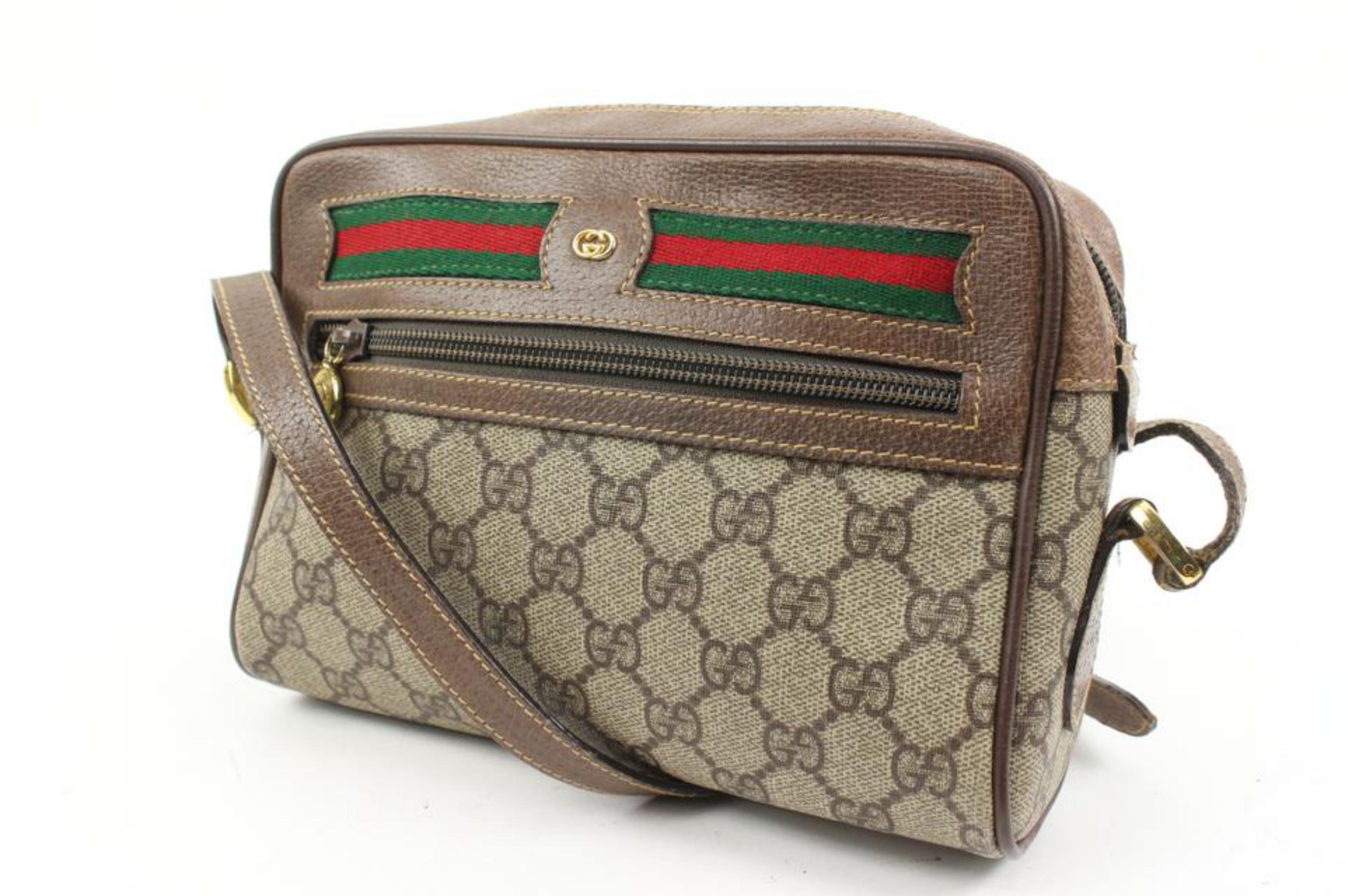 Gucci Monogram Supreme Web Ophidia Camera Bag 12g131s
Date Code/Serial Number: 001-50-6655 4023
Made In: Italy
Measurements: Length:  8
