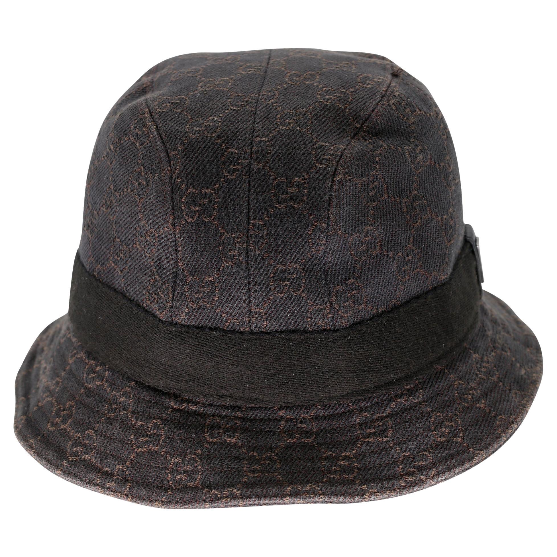 Gucci Monogram Unisex sz M Bucket Hat GG-S1009P-0004 For Sale