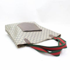 Gucci Monogram Web Pocket 867382 Beige Coated Canvas Tote