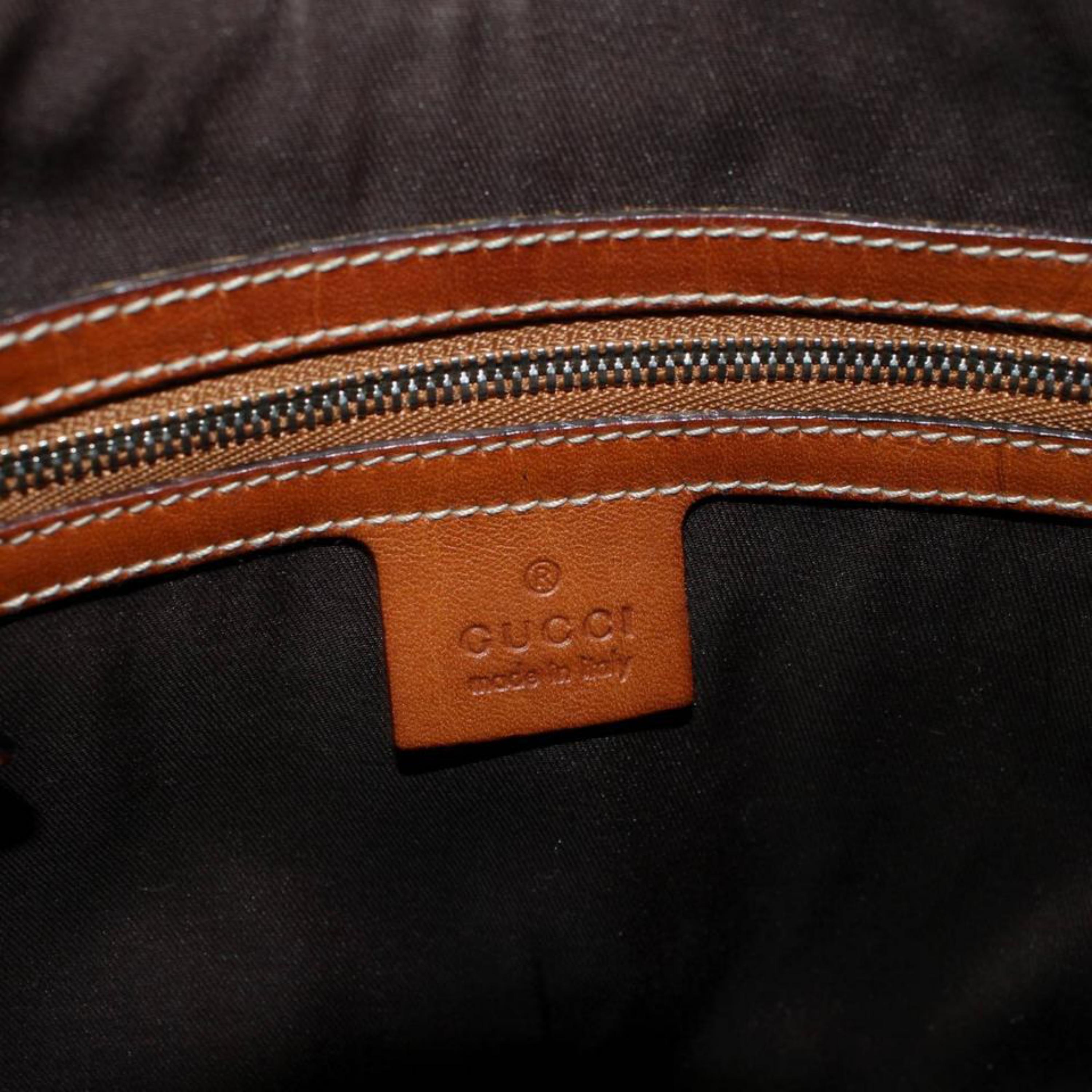 Gucci Monogram Web Reins Hobo 868166 Brown Canvas Shoulder Bag For Sale 1