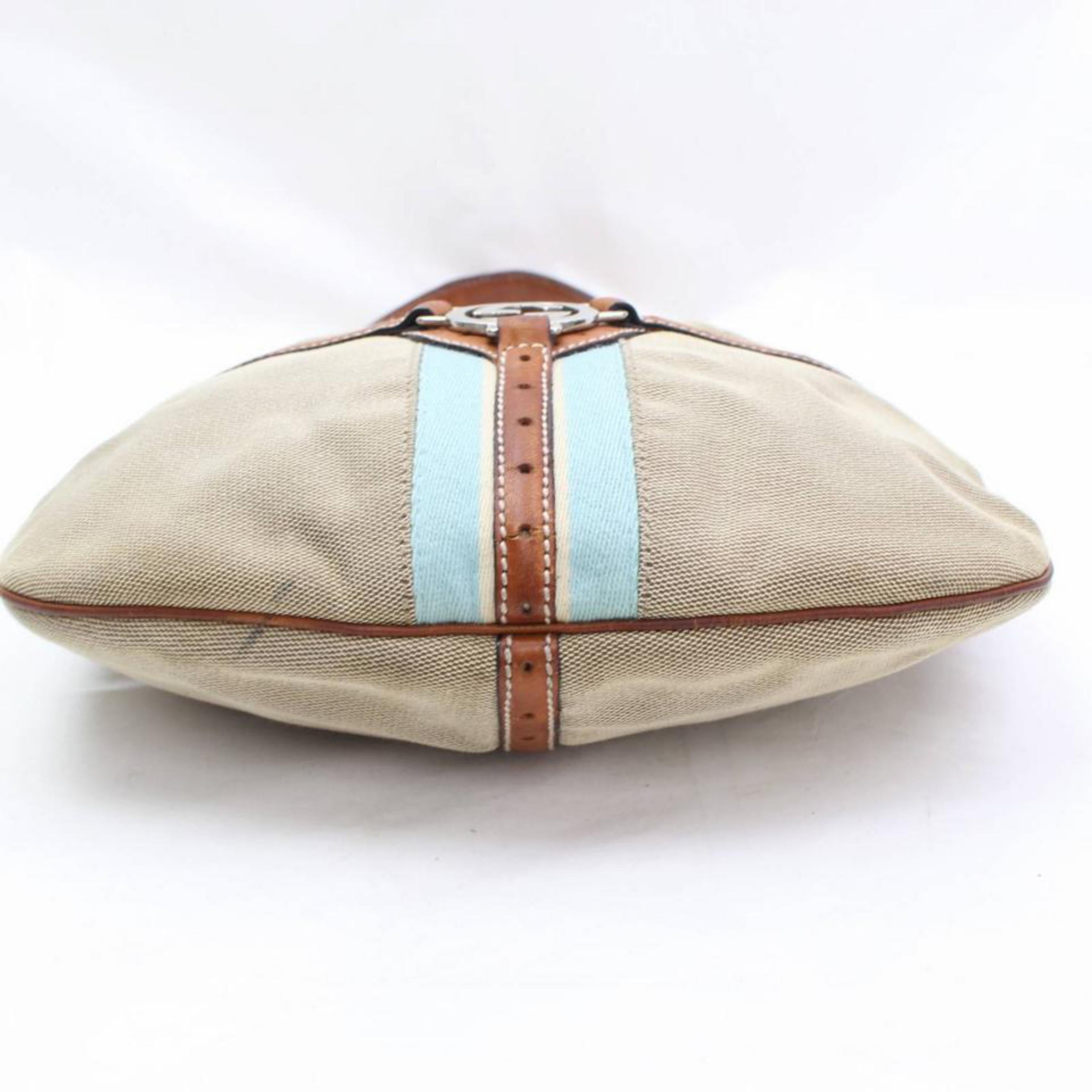 Gucci Monogram Web Reins Hobo 868166 Brown Canvas Shoulder Bag For Sale 3