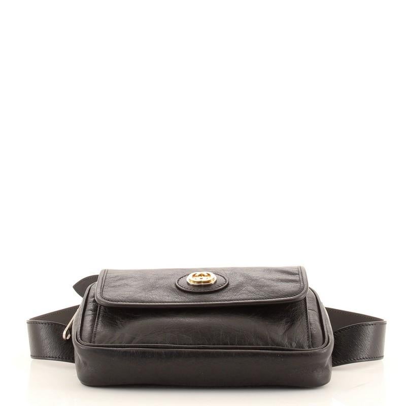 Black Gucci Morpheus Belt Bag Leather Medium