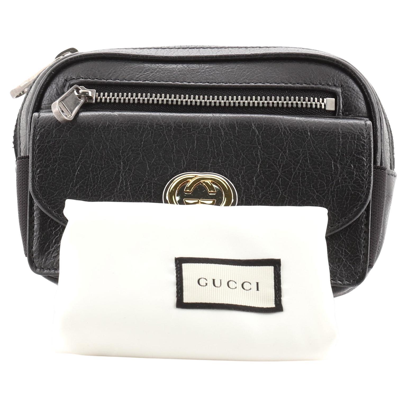 Gucci Brown Suede Ophidia Web Small Waist Bag For Sale at 1stDibs
