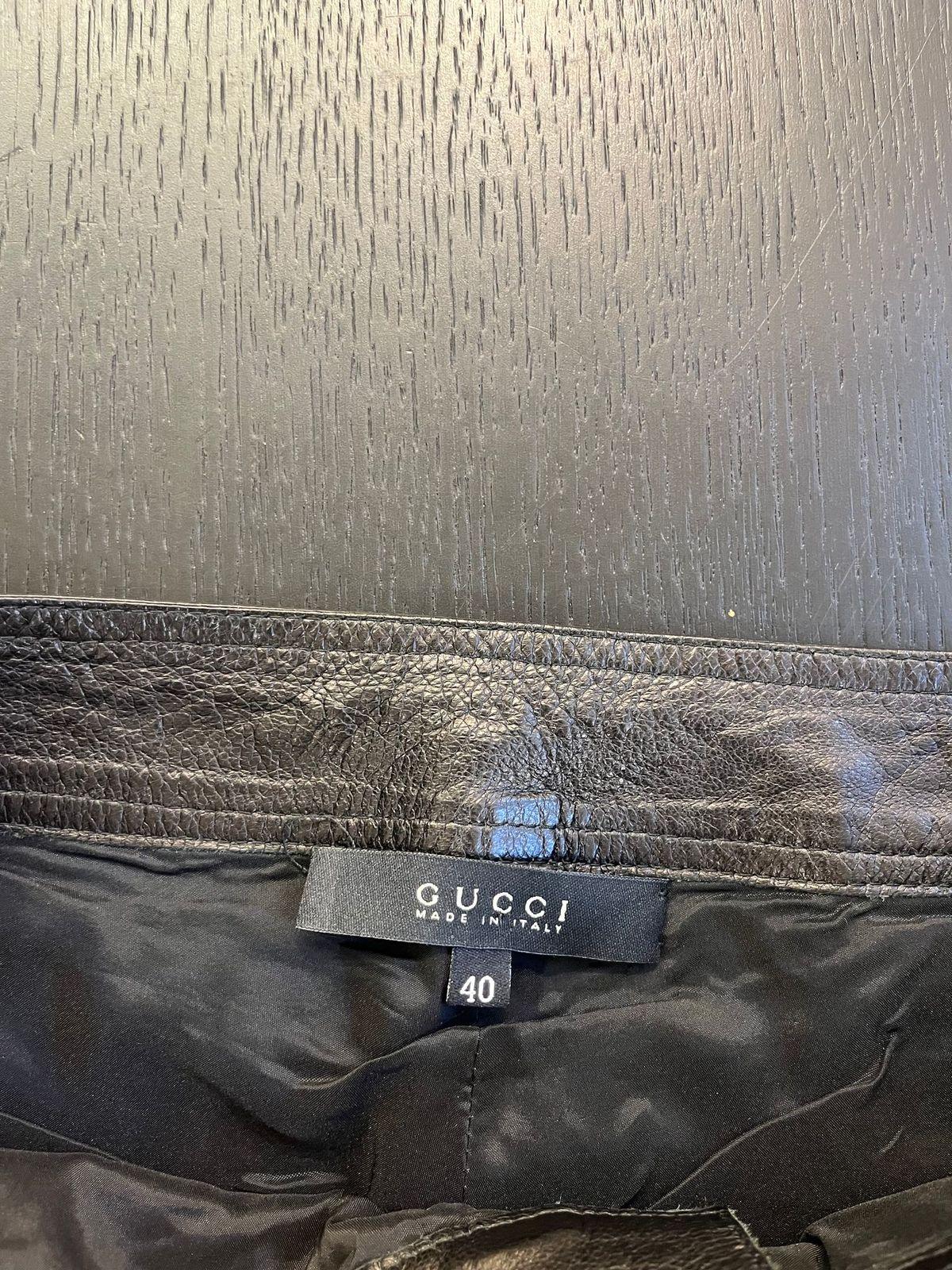 Gucci Moto Belted Leather Pants 3