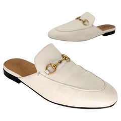 Gucci Mule GG 37.5 Bamboo Leather Princetown Flats GG-S0608P-0005