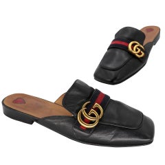 Used Gucci Mule GG 38 Bamboo Leather Princetown Flats GG-S06013P-0007