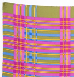 Gucci Multico Check Printed Silk Scarf