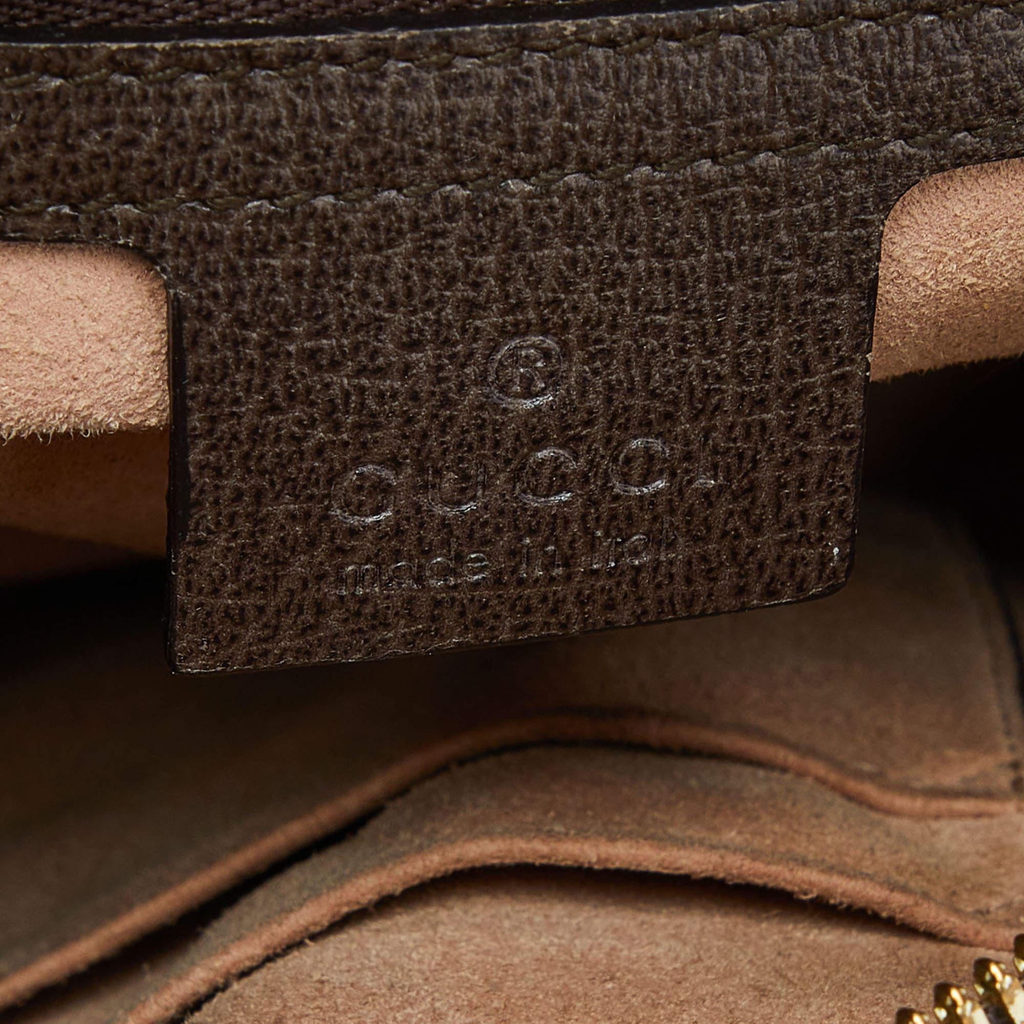 Gucci Multicolor Bengal Tiger GG Supreme Canvas and Leather Small Boston Bag 3