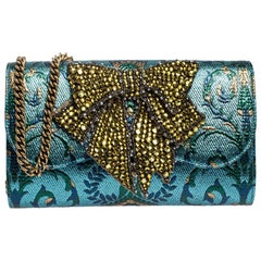 Gucci Multicolor Brocade Fabric Embellished Broadway Shoulder Bag