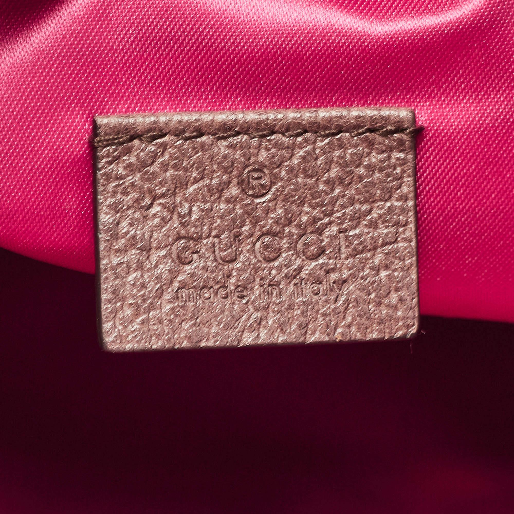Gucci Multicolor Brocade Fabric Modern Future Drawstring Backpack In Excellent Condition For Sale In Dubai, Al Qouz 2