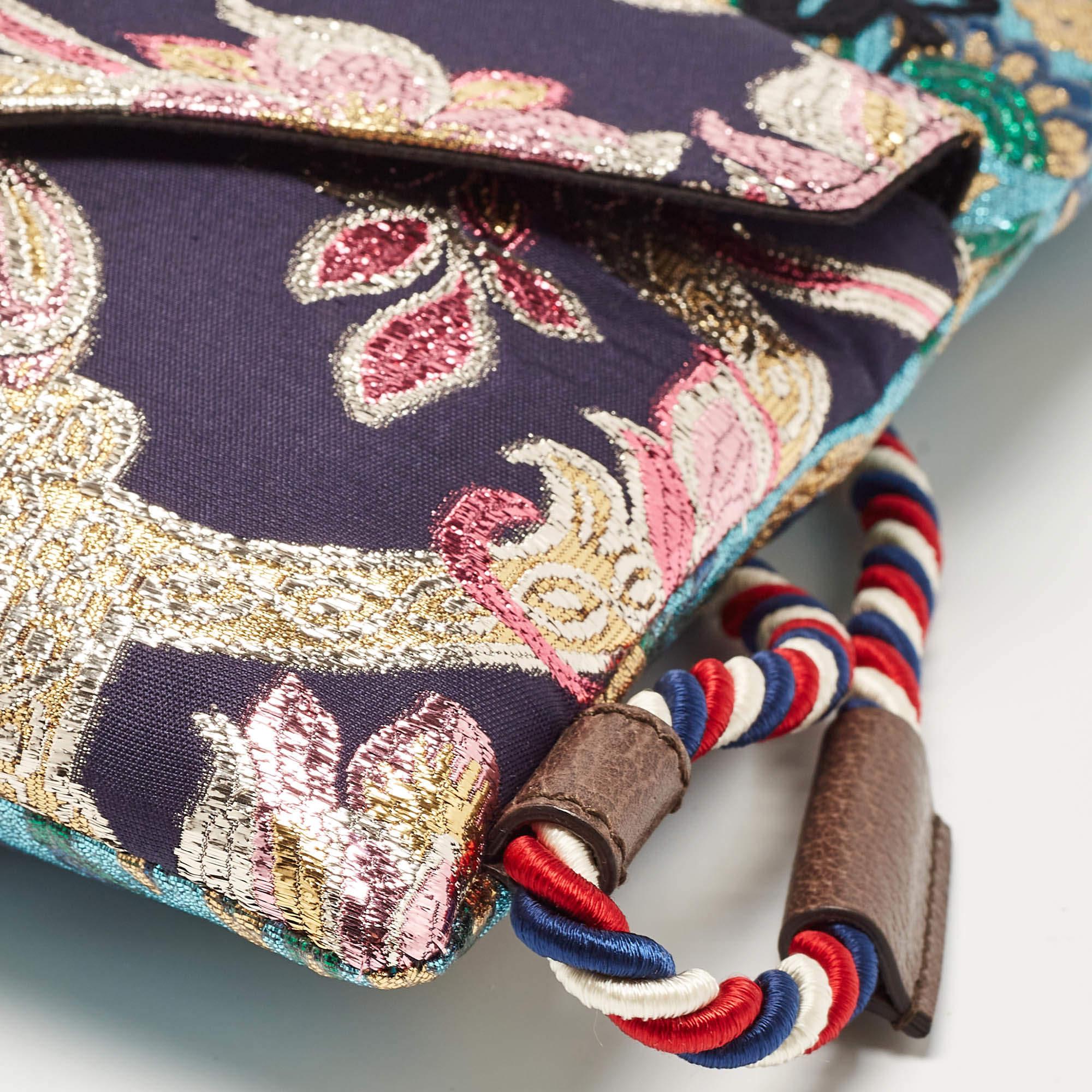 Women's Gucci Multicolor Brocade Fabric Modern Future Drawstring Backpack