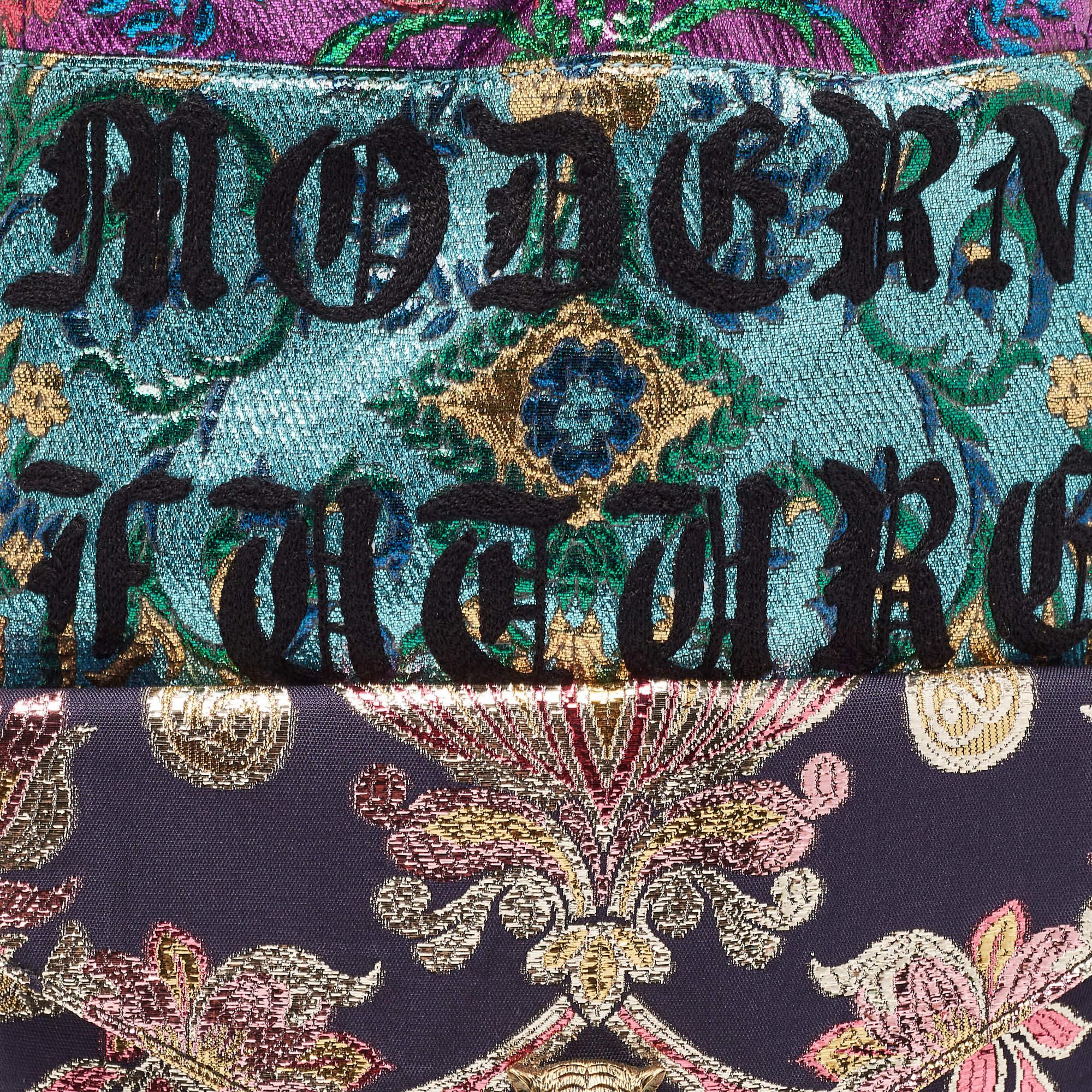 Gucci Multicolor Brocade Fabric Modern Future Drawstring Backpack 3