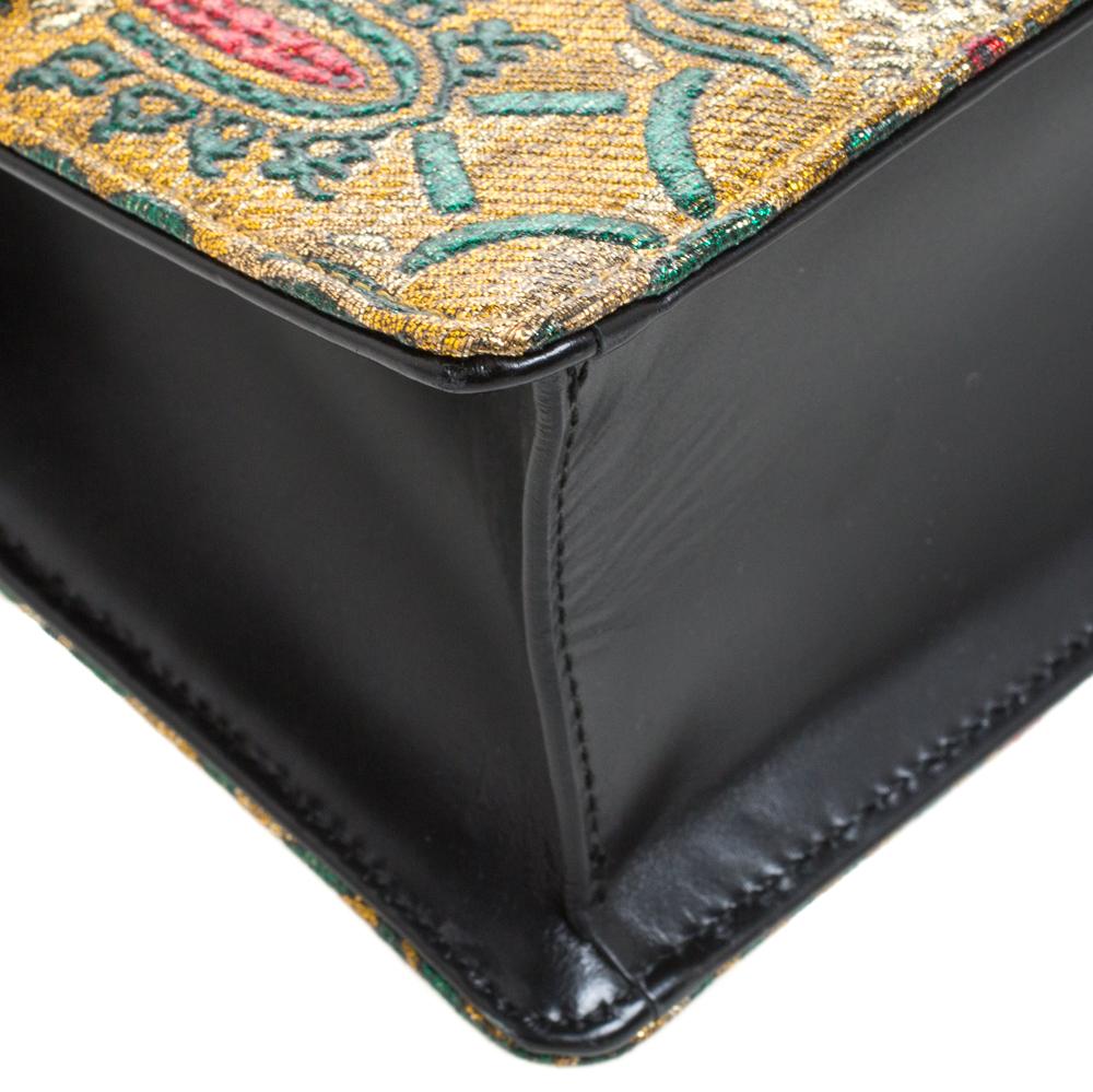 Gucci Multicolor Brocade Fabric Small Sylvie Shoulder Bag 4
