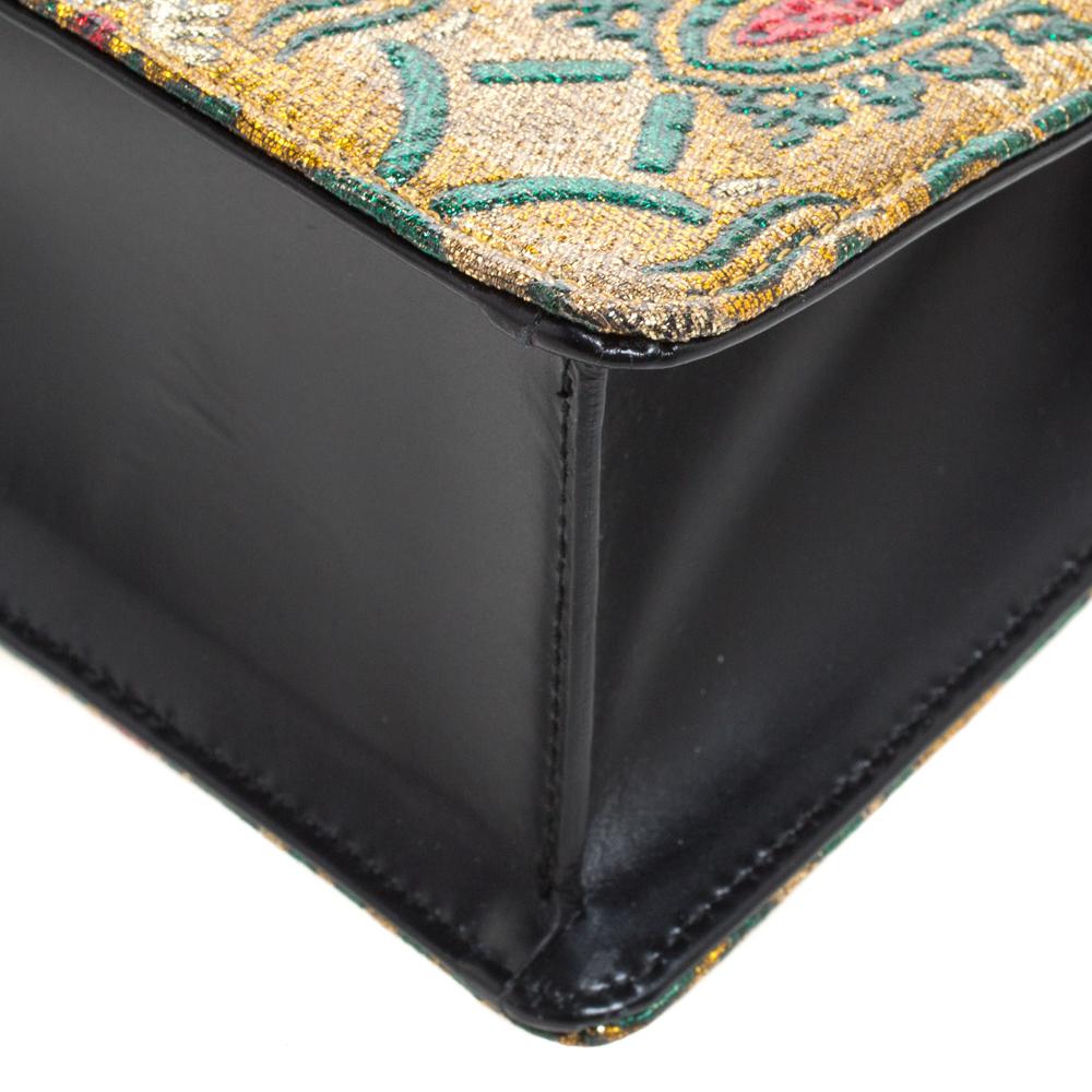 Gucci Multicolor Brocade Fabric Small Sylvie Shoulder Bag 5