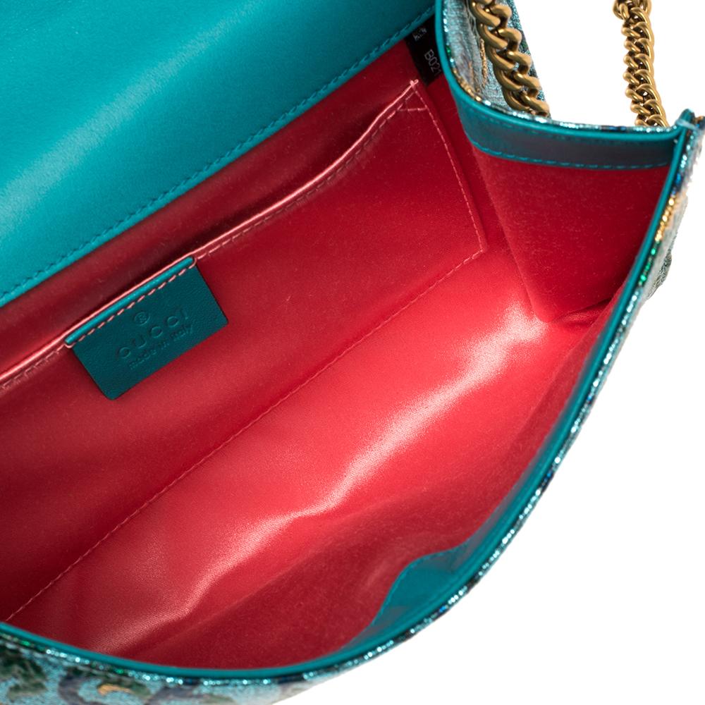 Gucci Multicolor Brocade Fabric Small Sylvie Shoulder Bag 2