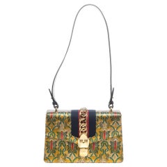 Gucci Multicolor Brocade Fabric Small Sylvie Shoulder Bag