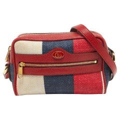 Used Gucci Multicolor Canvas and Leather Mini Ophidia Crossbody Bag