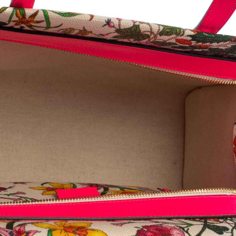 Gucci Multicolor Canvas And Leather Trimmed Flora Tote 9