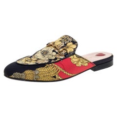 Gucci Multicolor Canvas Princetown Horsebit Mules Sandals Size 36