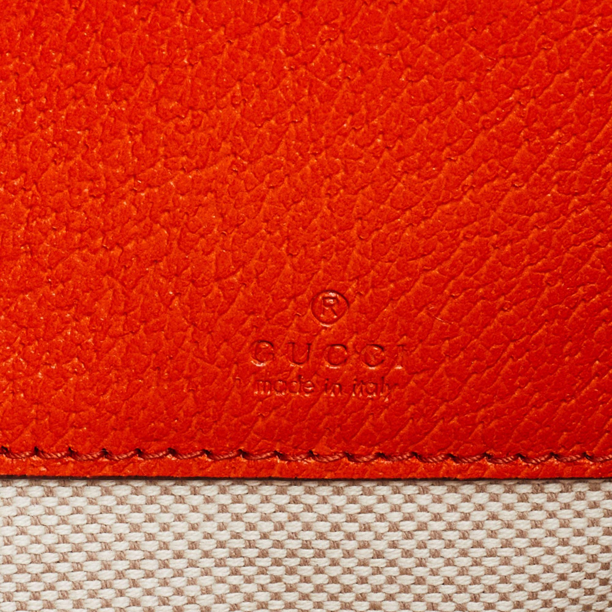 Gucci Multicolor Crochet Fabric and Leather Saint Tropez Zip Pouch 6