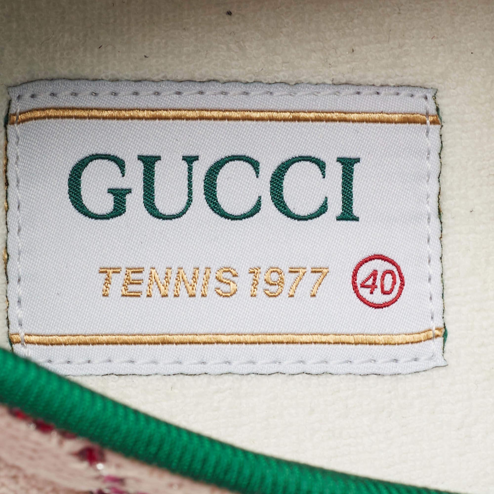 Gucci Multicolor Crystal GG Canvas Tennis 1977 Sneakers Size 40 3