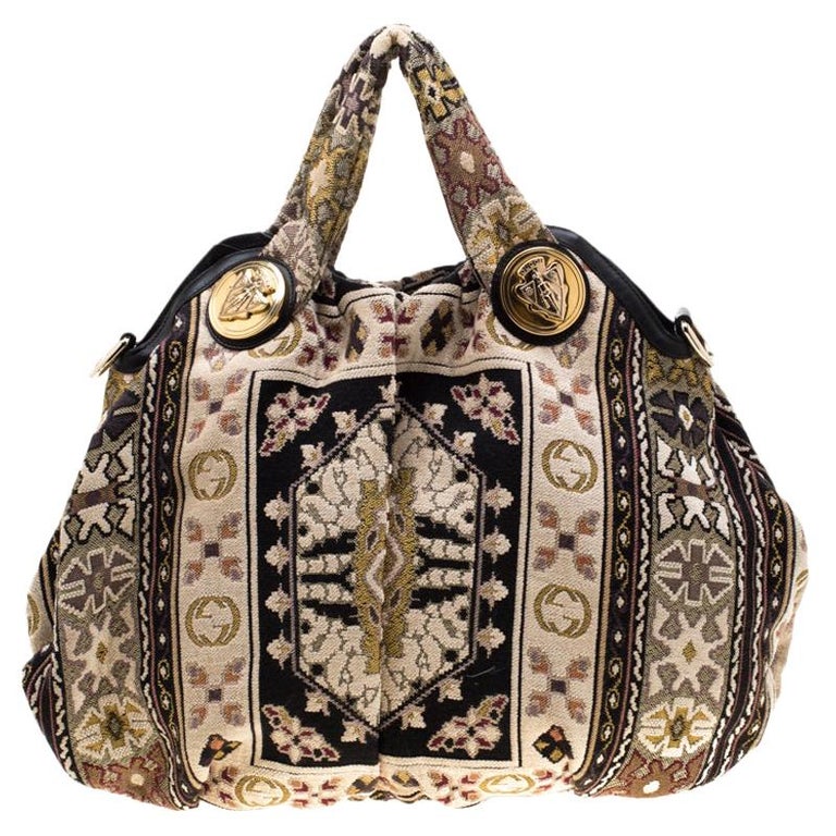 Gucci Multicolor Embroidered Tapestry Fabric Hysteria Hobo For Sale at ...