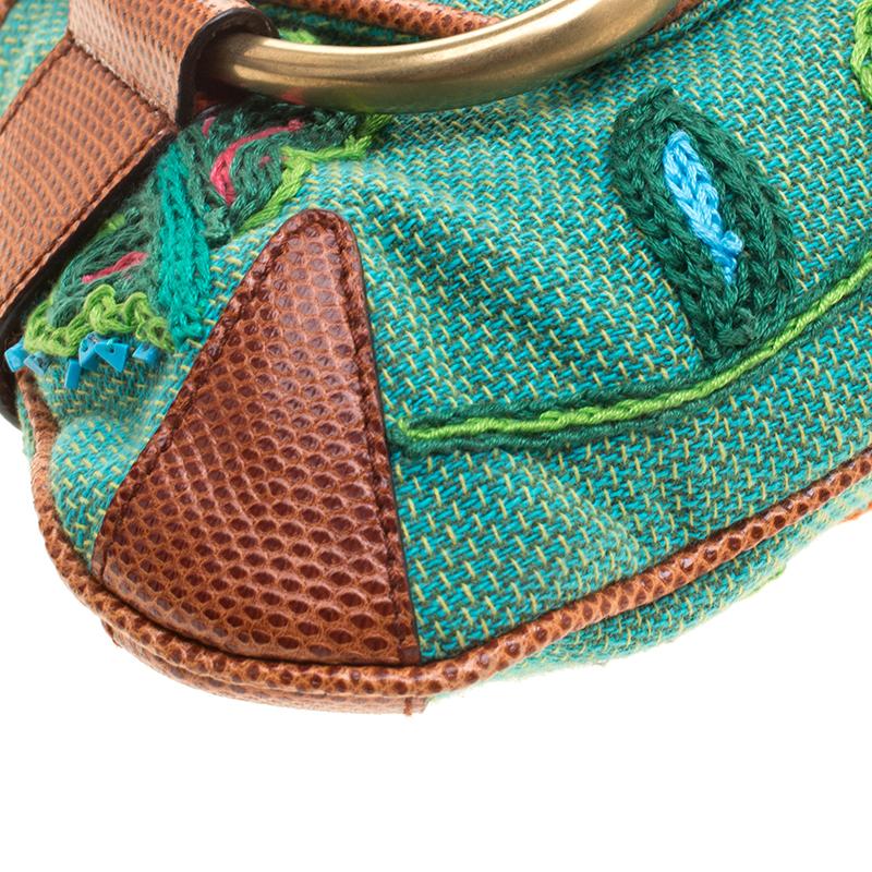 Gucci Multicolor Fabric Limited Edition Tom Ford Horsebit Chain Clutch 5