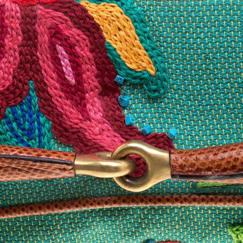  Gucci Multicolor Fabric Limited Edition Tom Ford Horsebit Chain Clutch Pour femmes 