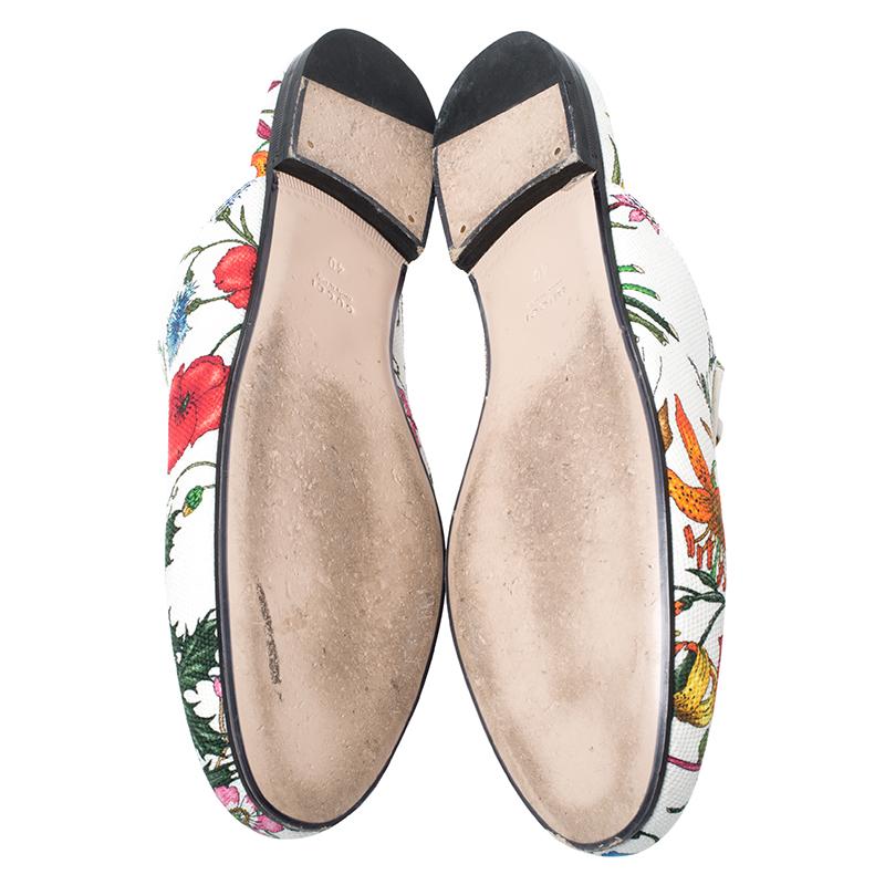 Gucci Multicolor Floral Canvas Princetown Horsebit Flat Mules Size 40 2