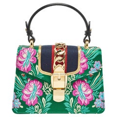 Gucci mini sac Sylvie à poignée supérieure en jacquard floral multicolore