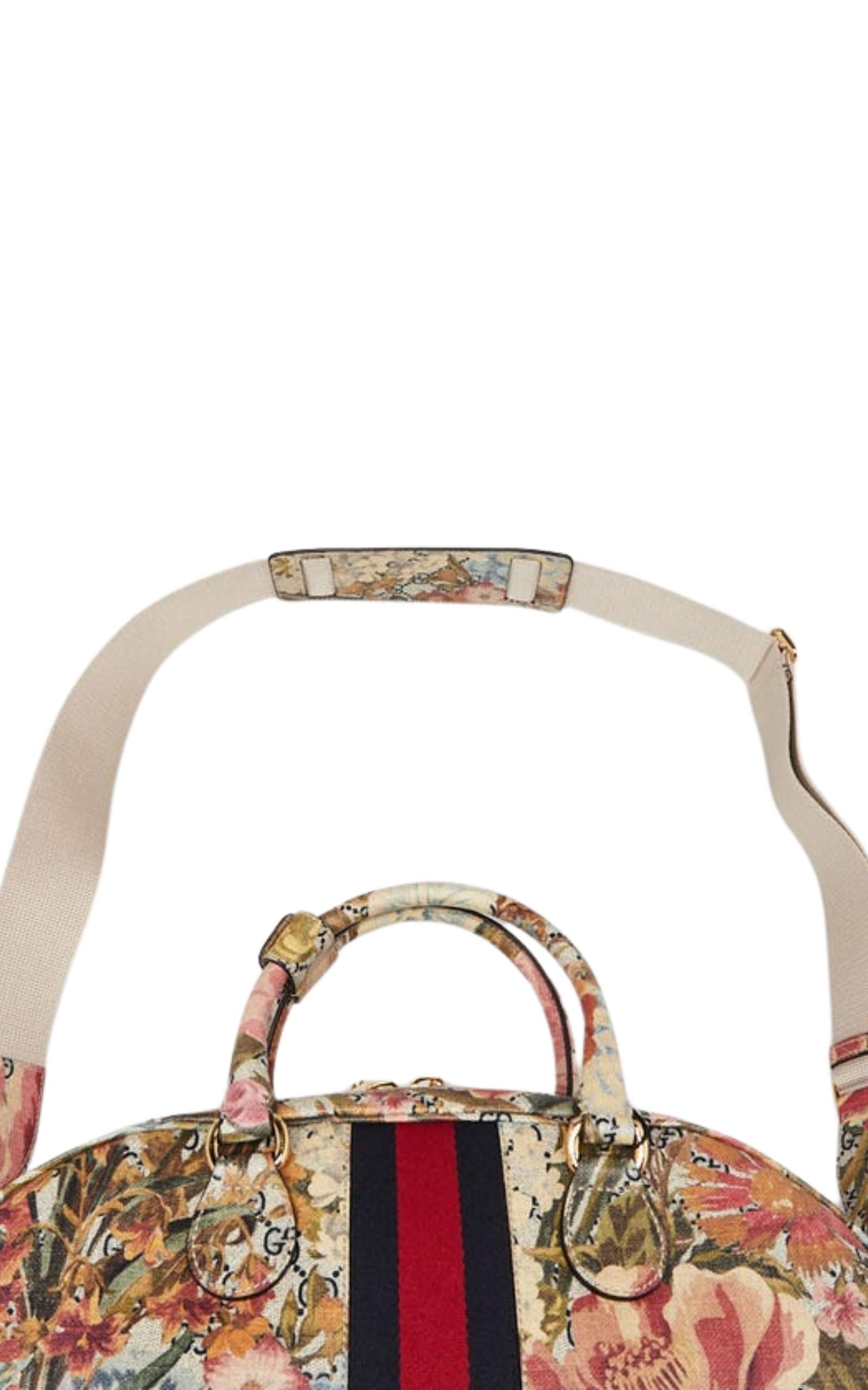 Gucci Multicolor Floral Print GG Coated Canvas Ophidia Bag In New Condition For Sale In Brossard, QC
