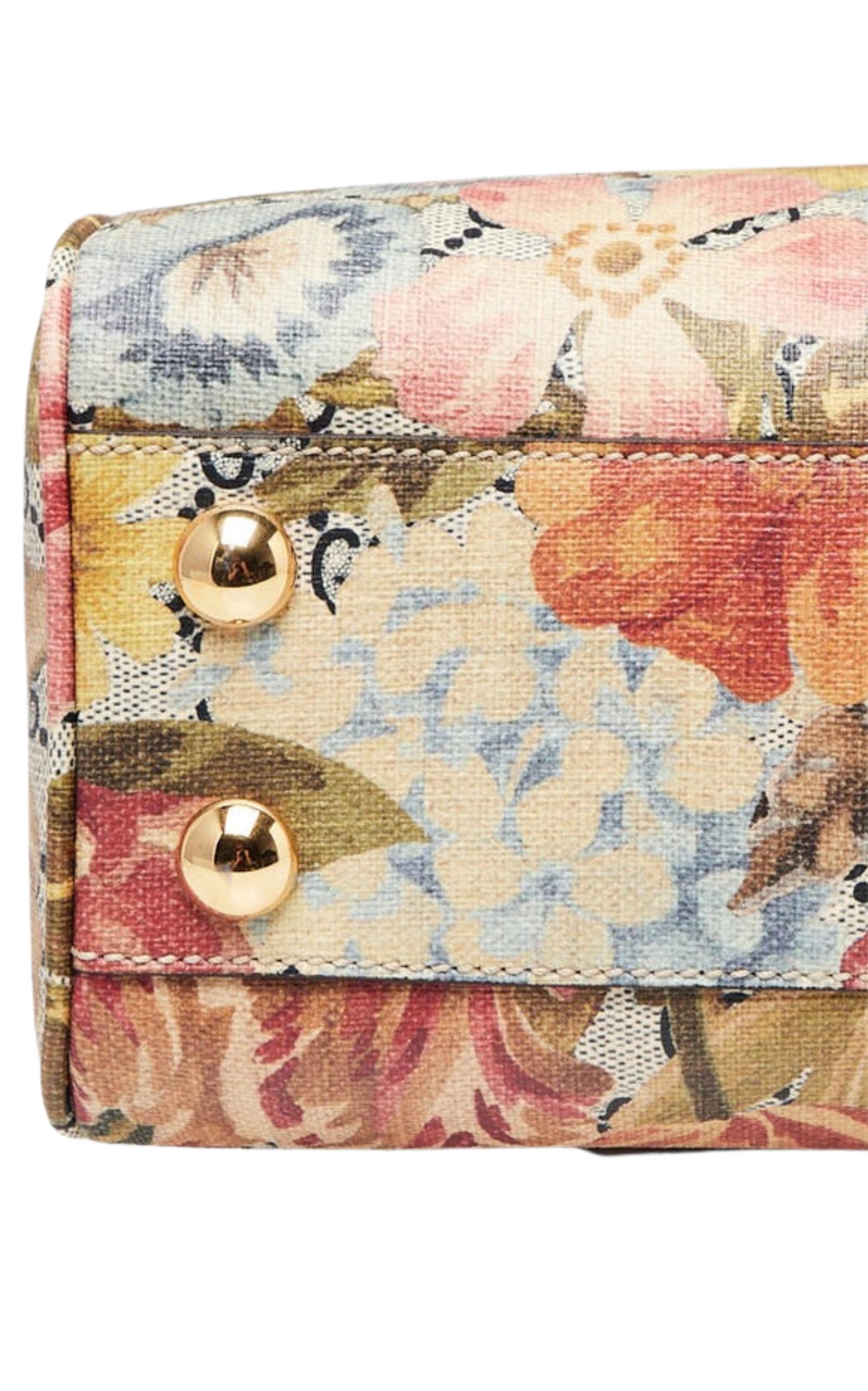 Gucci Multicolor Floral Print GG Coated Canvas Ophidia Bag For Sale 1