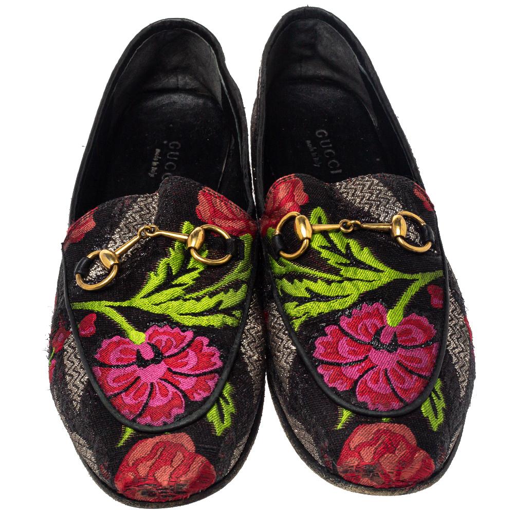 floral gucci loafers