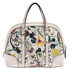 Gucci Multicolor Floral Print Leather Nice Satchel