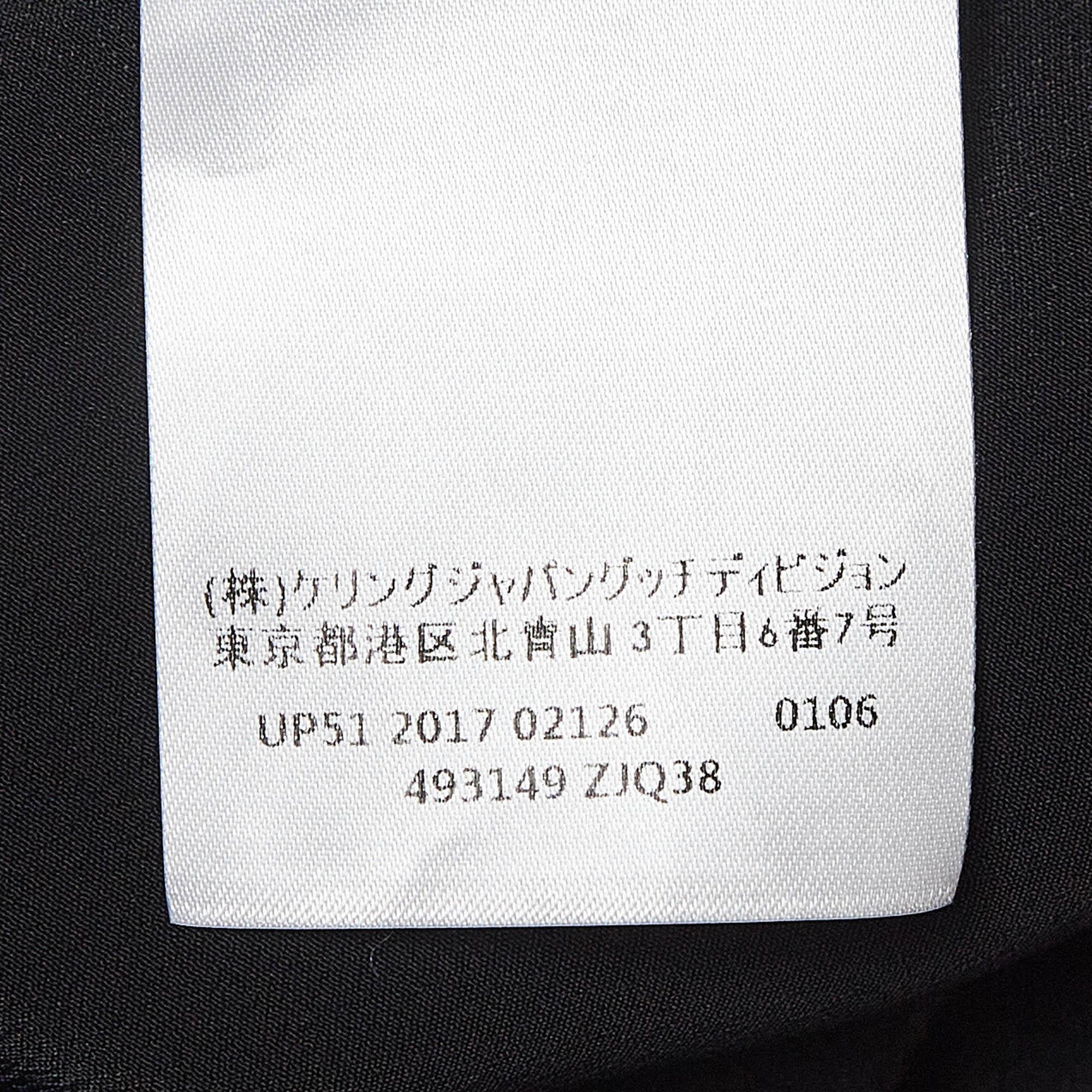Mini-robe Gucci imprimée florale multicolore cloutée avec nœud en velours S Pour femmes en vente