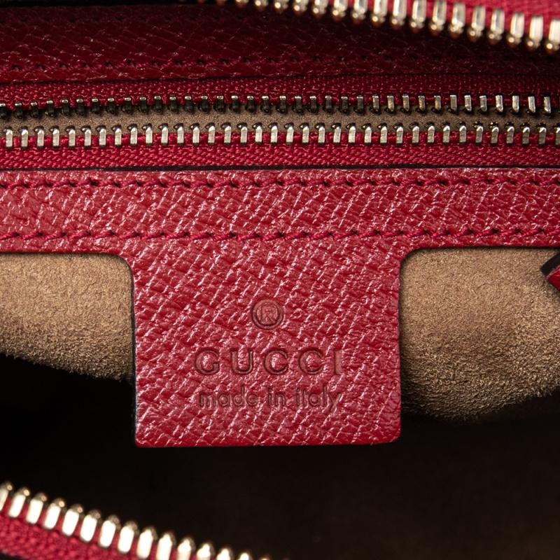 Gucci Multicolor GG Blooms Supreme Canvas and Leather Boston Bag In Good Condition In Dubai, Al Qouz 2