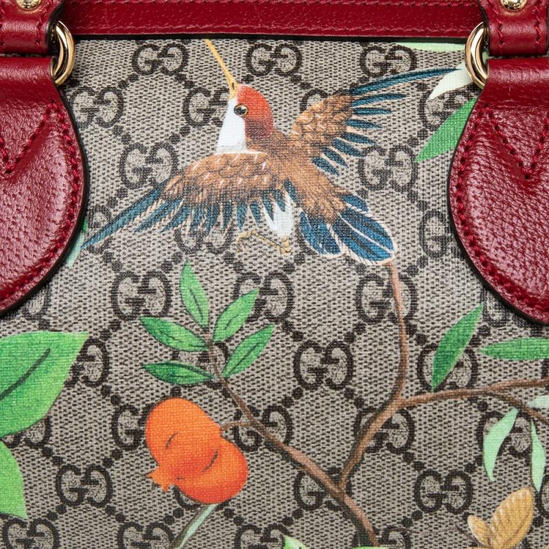 Gucci Multicolor GG Blooms Supreme Canvas and Leather Boston Bag 1